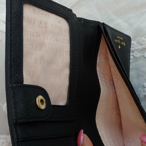 Kate Spade Cameron Street Roses Stacy Pink Saffiano Leather Bifold Wallet - Picture 16 of 17